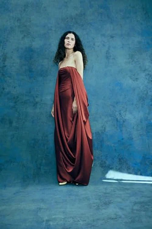 Alejandra Alonso Rojas, Draped Overlay Gown — view 3