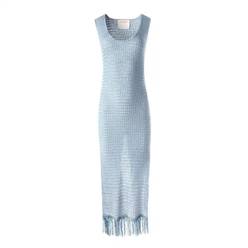 Alejandra Alonso Rojas, Light Blue Hand Crochet Dress, S