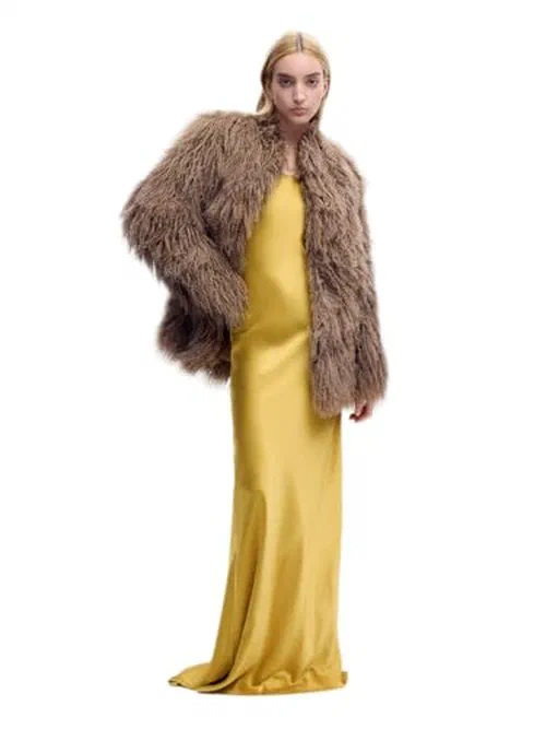 Alejandra Alonso Rojas, Mongolian Lamb Shearling Coat, L