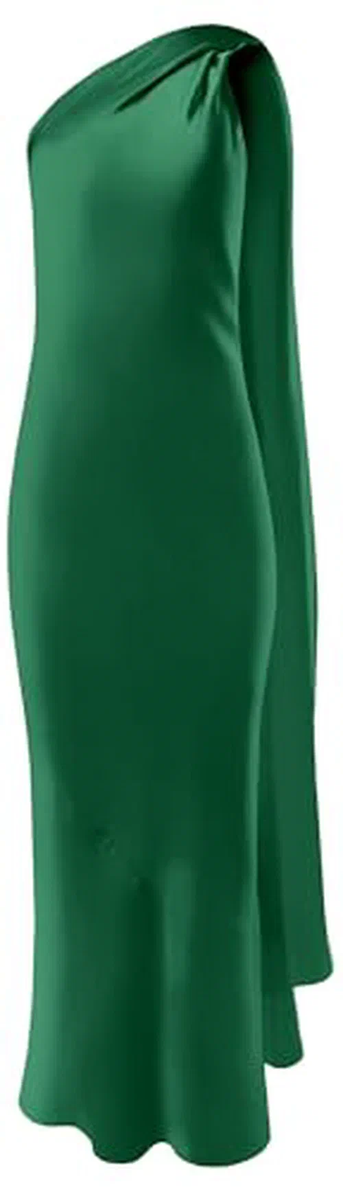 Alejandra Alonso Rojas, One Shoulder Shawl Dress