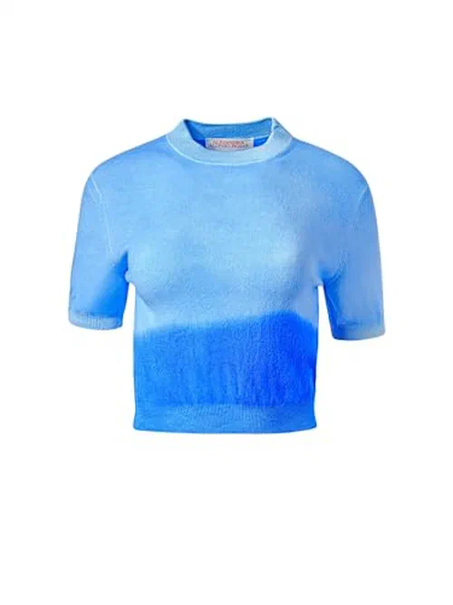 Alejandra Alonso Rojas, Short Sleeve Cashmere Knit Sweater, M