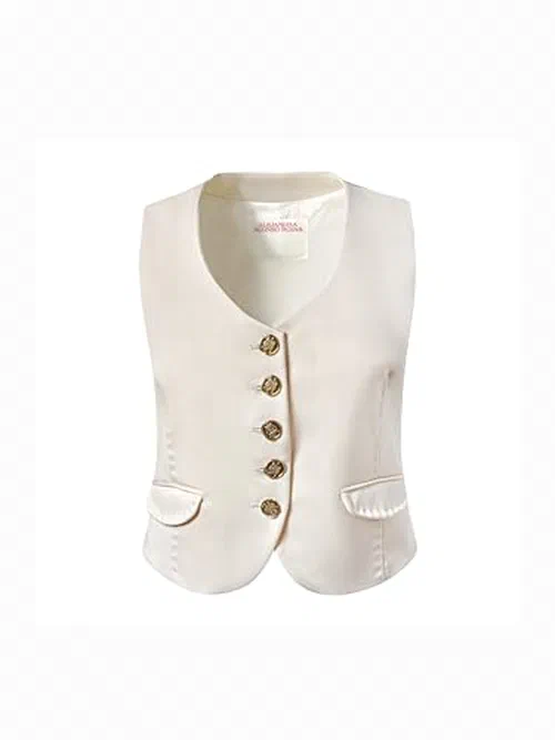 Alejandra Alonso Rojas, V-Neck Wool Vest