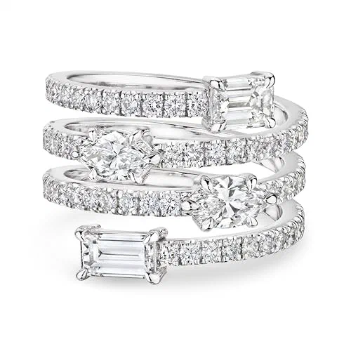 Alexandria Marquise 3.40 Carat Diamond Ring in 18K White Gold