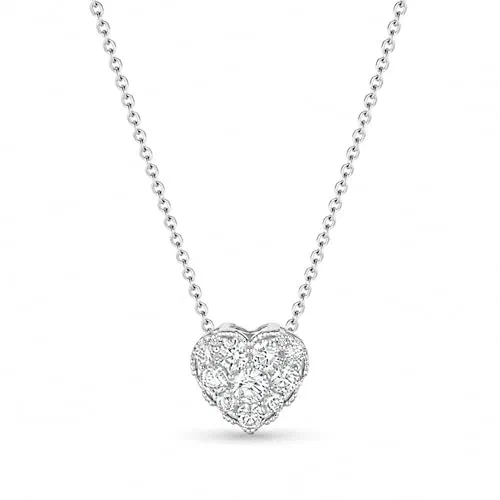 Alveron Heart 4.21 Carat Diamond Pendant Necklace in Platinum