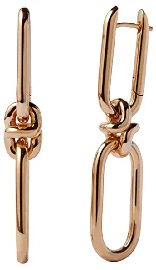 Annoushka, Knuckle 14ct Chain Drop Earrings, Yellow Gold