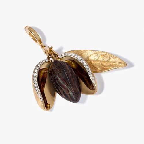 Annoushka, Mythology Almond Charm Pendant, 18ct Yellow Gold, Diamond — view 3