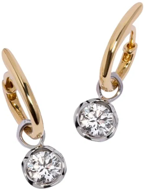 Annoushka, Six Hoop Whoopsie Daisy 0.70ct Diamond Earrings, 14ct Yellow Gold and 18ct White Gold