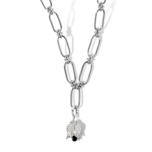 Annoushka, Tulips 14ct White Gold Diamond Charm Necklace, OS, White