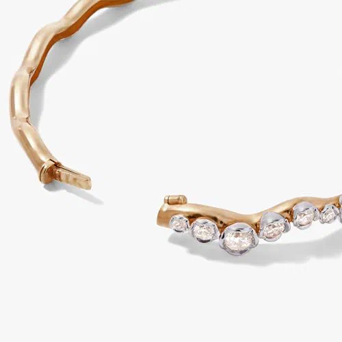 Annoushka, Whoopsie Daisy Diamond Bangle, 18ct Yellow & White Gold — view 3