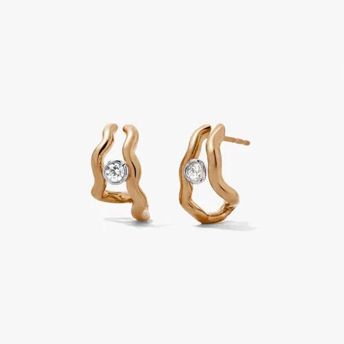 Annoushka, Whoopsie Daisy Double Hoop Earrings, 18ct Yellow & White Gold