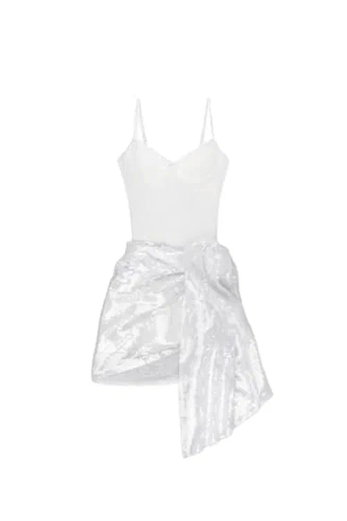 AREA, Ballerina Sequin Tank Dress, L