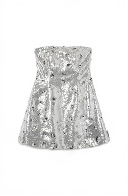 Arta Embellished Sequin Bustier Mini Dress