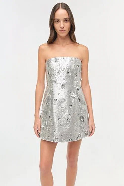 Arta Embellished Sequin Bustier Mini Dress — view 3