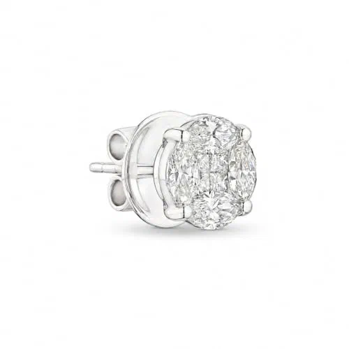 Auburn 1.71 Carat Diamond Stud Earrings in 18K Gold — view 3