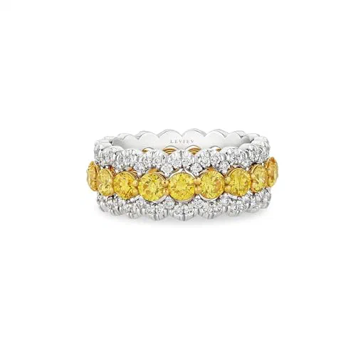 Aurora Split 2.82 Carat Diamond Ring in 18K Yellow Gold & Platinum