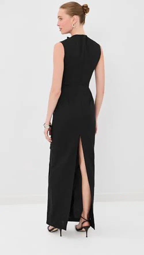 A.W.A.K.E. Mode Women's Bib Front Maxi Dress — view 3
