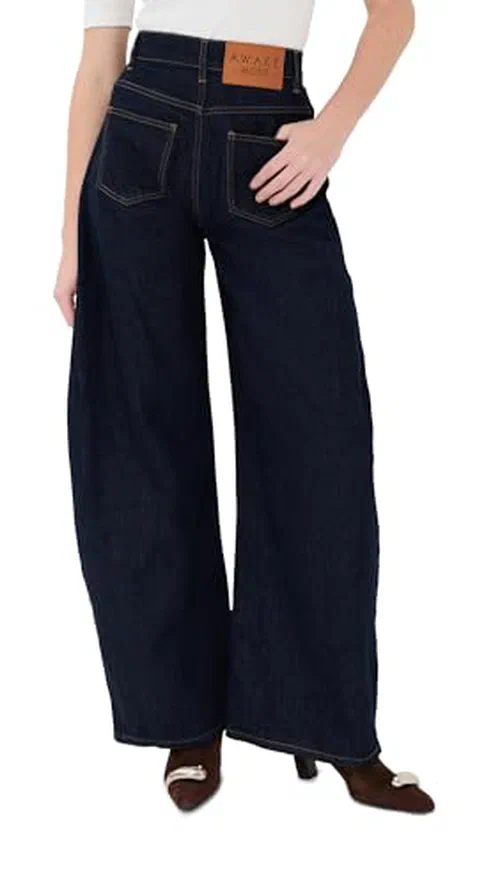 A.W.A.K.E. Mode Women's Rounded Rinse Wash Jeans