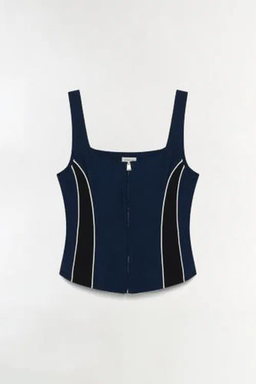 Aya Cotton Faille Bustier Top