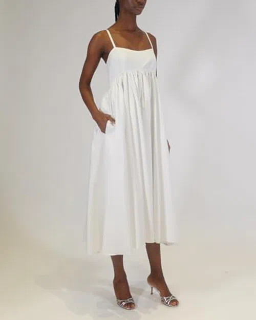 Azeeza, Rachel Poplin Midi — view 3