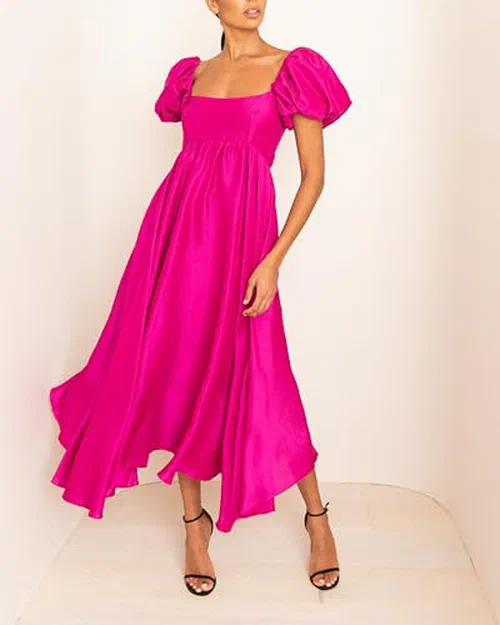 Azeeza, Rory Raw Silk Midi — view 3