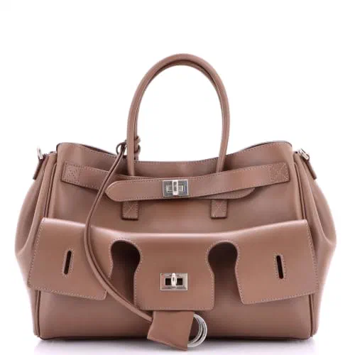 Balenciaga, Pre-Loved Bel Air Carry All Bag Leather Small