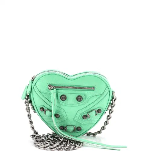 Balenciaga, Pre-Loved Le Cagole Giant Studs Heart Chain Bag Leather Mini