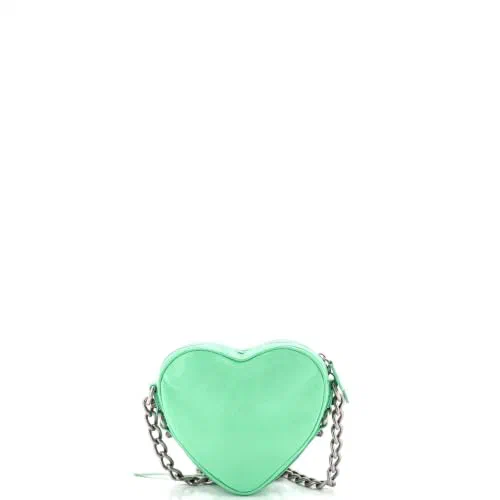 Balenciaga, Pre-Loved Le Cagole Giant Studs Heart Chain Bag Leather Mini — view 3