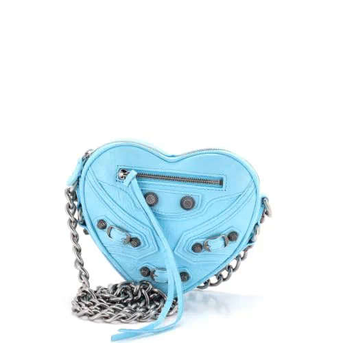 Balenciaga, Pre-Loved Le Cagole Giant Studs Heart Chain Bag Leather Mini