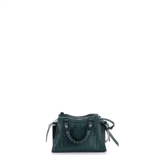 Balenciaga, Pre-Loved Neo Classic City Bag Crocodile Embossed Leather Mini — view 3