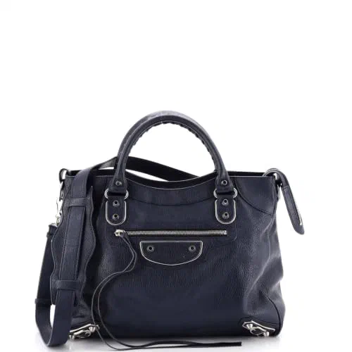 Balenciaga, Pre-Loved Velo Classic Metallic Edge Bag Leather