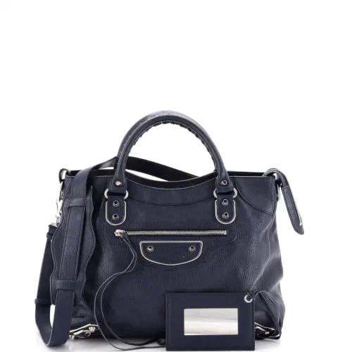 Balenciaga, Pre-Loved Velo Classic Metallic Edge Bag Leather — view 3