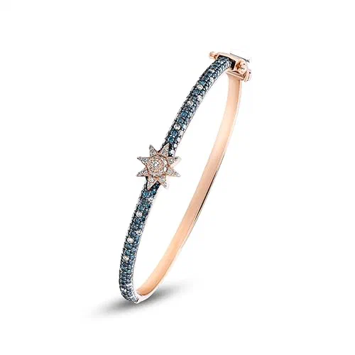 Bee Goddess, Venus Star Gold Diamond Bracelet, Rosegold