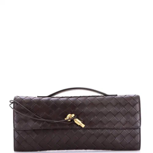 Bottega Veneta, Pre-Loved Andiamo Top Handle Clutch Long