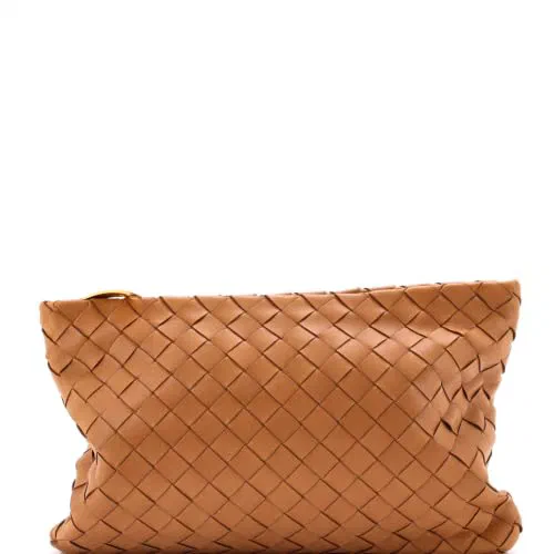 Bottega Veneta, Pre-Loved Zip Pouch Clutch Large