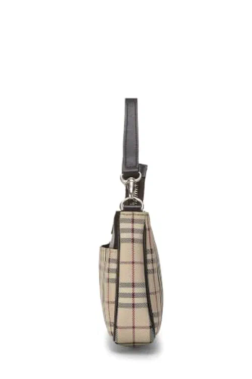 Burberry, Pre-loved Brown House Check Jacquard Bag Small — view 3
