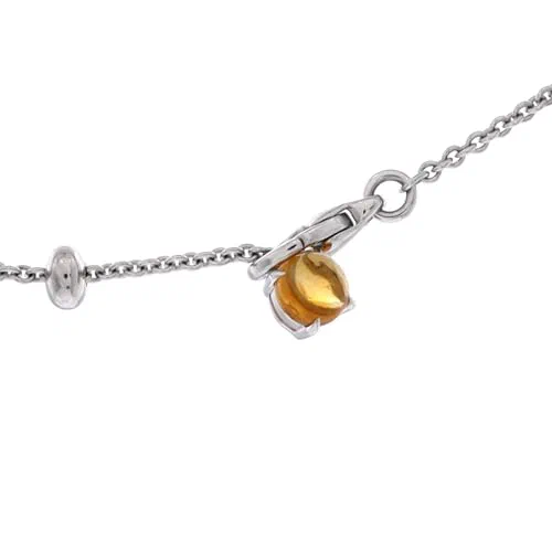 Bvlgari, Pre-Loved Allegra Drop Pendant Necklace 18K White Gold with Diamonds, Citrine, Peridot, Blue Topaz, Tourmaline and Garnet — view 3