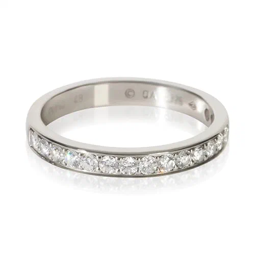 Cartier, Pre-Loved 1895 Band Ring, Platinum, Diamond, 4.5 US
