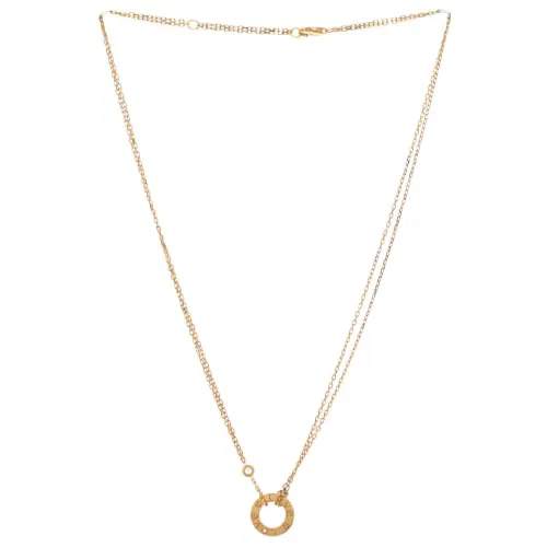 Cartier, Pre-Loved 2 Diamonds Love Pendant Necklace — view 3