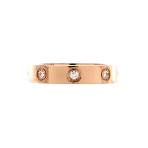 Cartier, Pre-Loved Love Wedding Band 8 Diamonds Ring