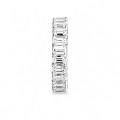 Castello 4.38 Carat Emerald Cut Diamond Eternity Band in Platinum — view 3