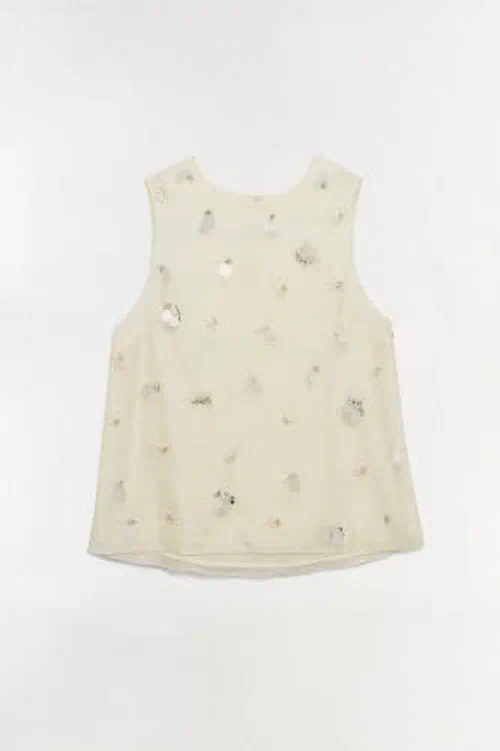 Celia Embellished Organza Top