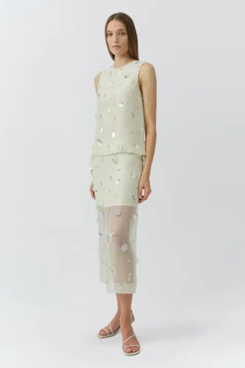 Celia Embellished Organza Top — view 3