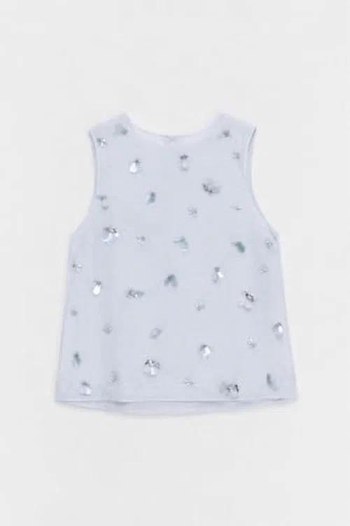 Celia Embellished Organza Top