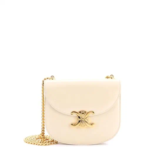 Celine, Pre-Loved Triomphe Besace Clea Chain Flap Bag