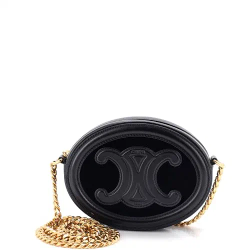Celine, Pre-Loved Triomphe Oval Chain Crossbody Bag