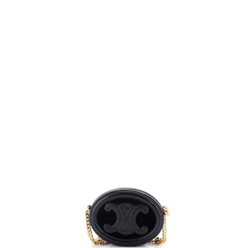 Celine, Pre-Loved Triomphe Oval Chain Crossbody Bag — view 3