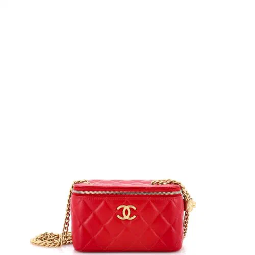 Chanel, Pre-Loved All Slide Long Vanity Case with Chain Small