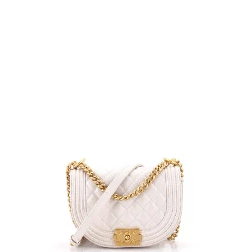Chanel, Pre-Loved Boy Curved Messenger Bag Small