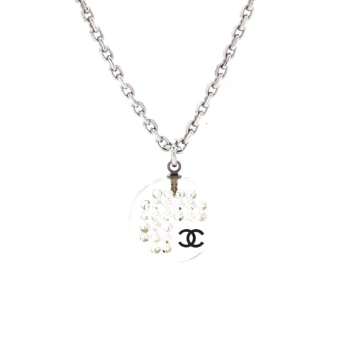 Chanel, Pre-Loved Coco Mark Circle Pendant Necklace