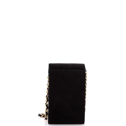 Chanel, Pre-Loved Diamond Lock CC Phone Holder with Chain — view 3